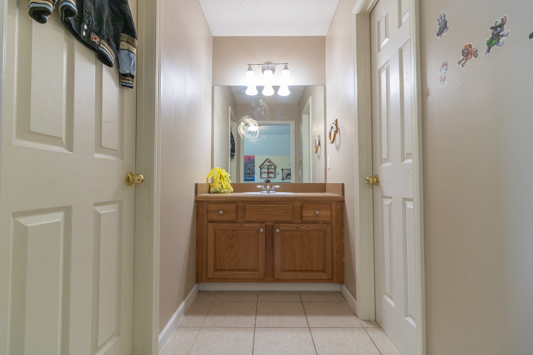 479 Berry Circle Springfield, TN 37172 - Photo 21 of 27 a bathroom with a sink a mirror and a shower