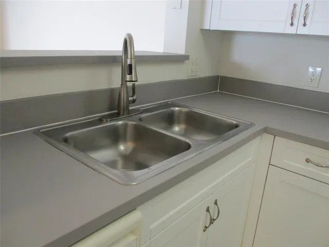 a close view of sink