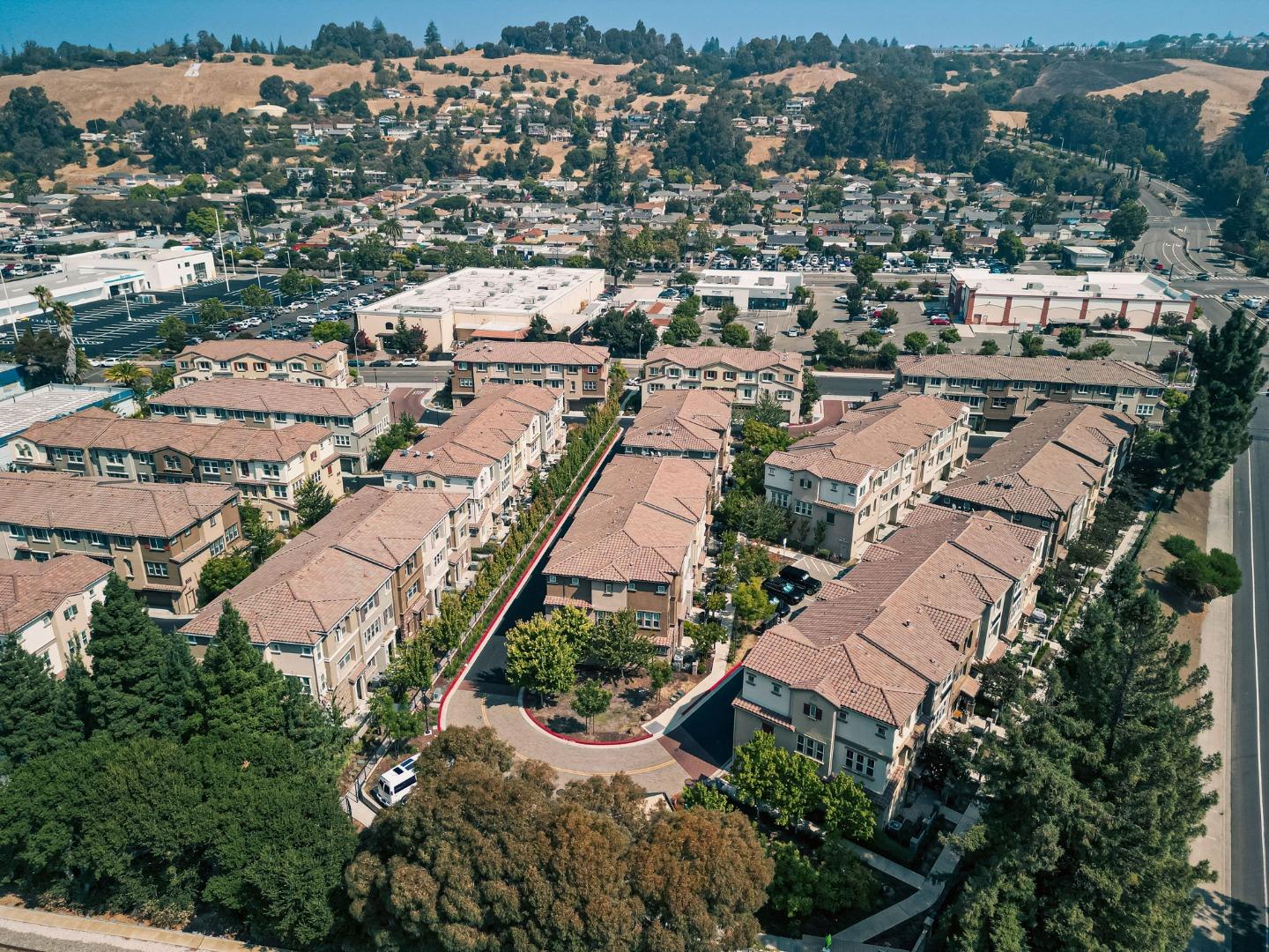 103 Cypress Loop Hayward, CA 94544 - Photo 48 of 55 an aerial view of residential houses with outdoor space