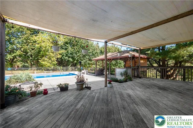 a view of porch with seating space