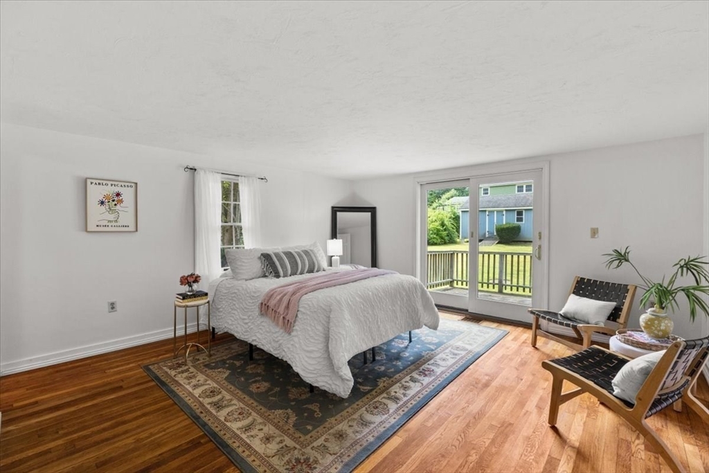 83 River Road Norfolk, MA 02056 - Photo 22 of 27 a spacious bedroom with a bed and wooden floor