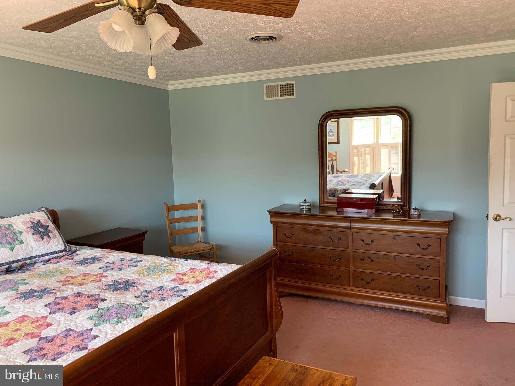 539 Rock Church Road Elkton, MD 21921 - Photo 22 of 43 Primary bedroom, ceiling fan, crown molding.