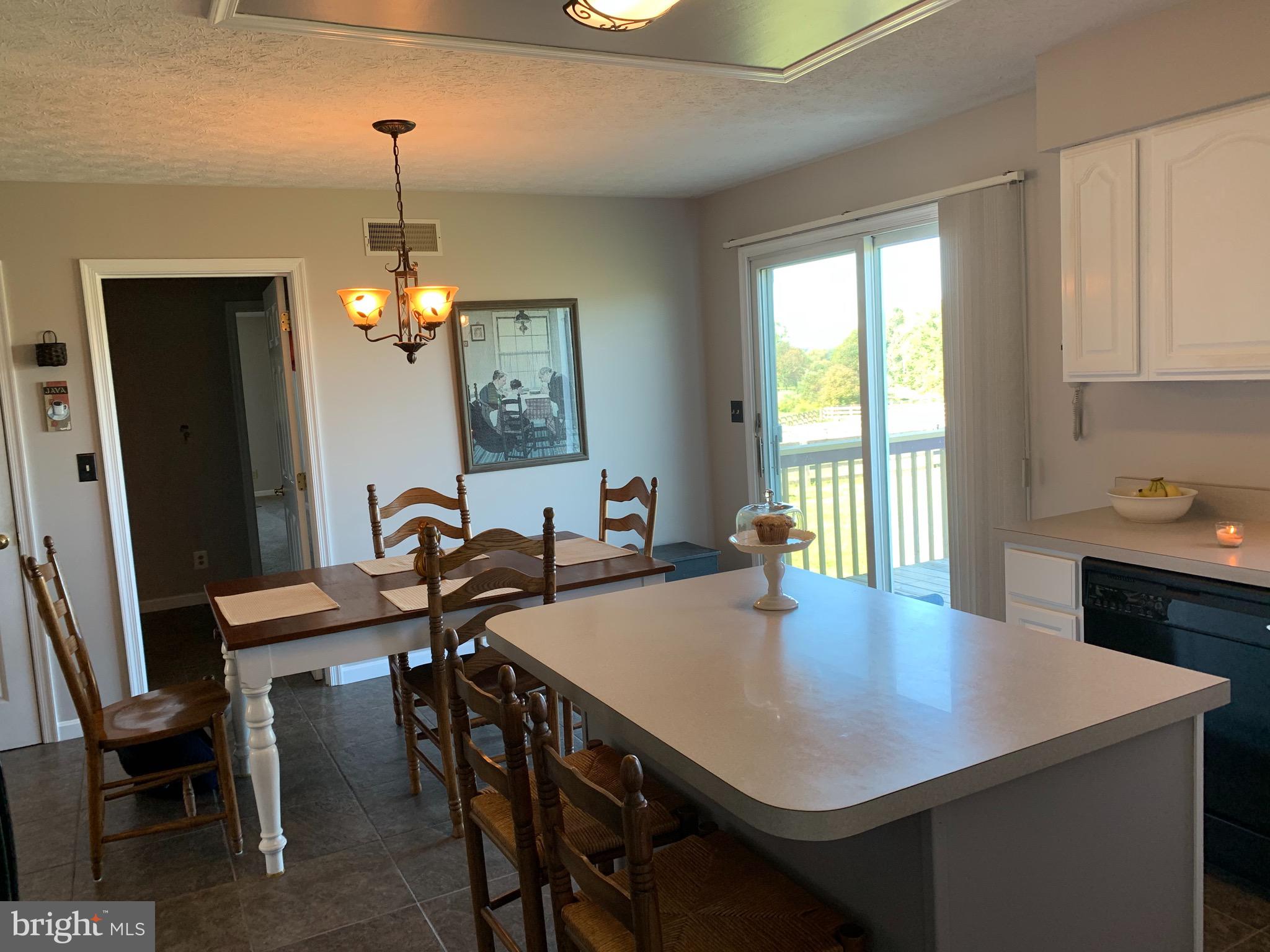 539 Rock Church Road Elkton, MD 21921 - Photo 7 of 43 Eat in kitchen w slider to deck & view of acreage.