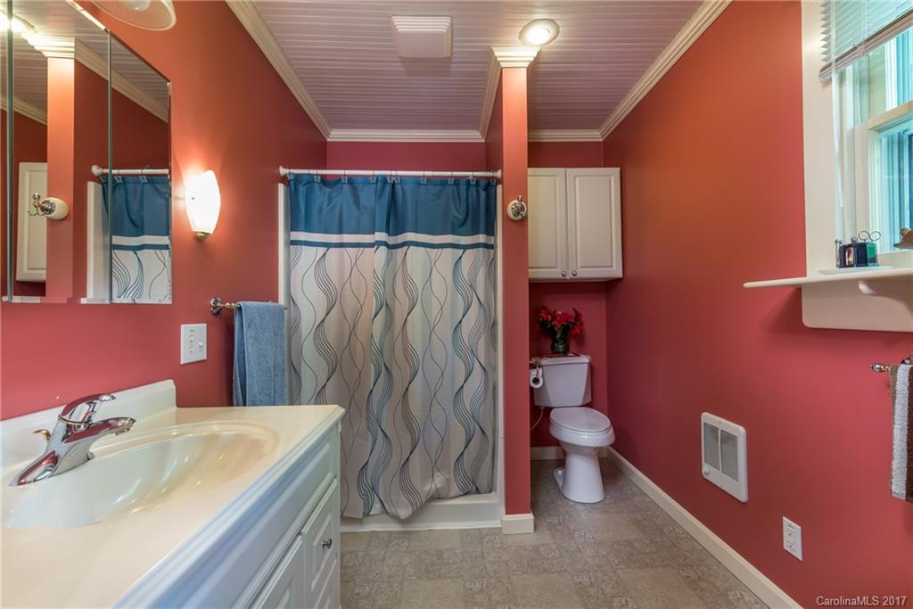 2437 Maple Creek Road Rutherfordton, NC 28139 - Photo 19 of 24 a bathroom with a sink a toilet and shower curtain