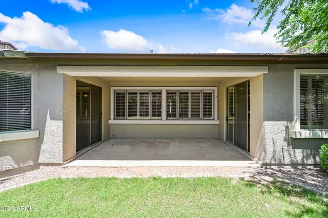 a house view with a garden space