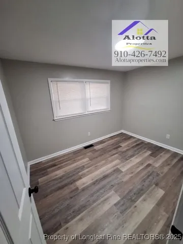 a view of a door in the room