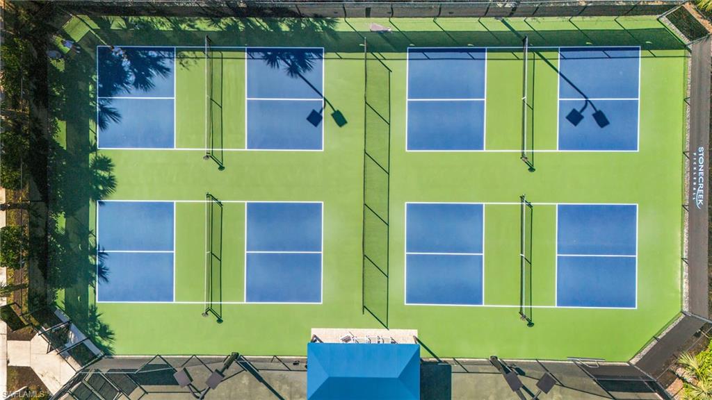 4420 Aurora Street Naples, FL 34119 - Photo 33 of 50 Aerial View of Pickleball