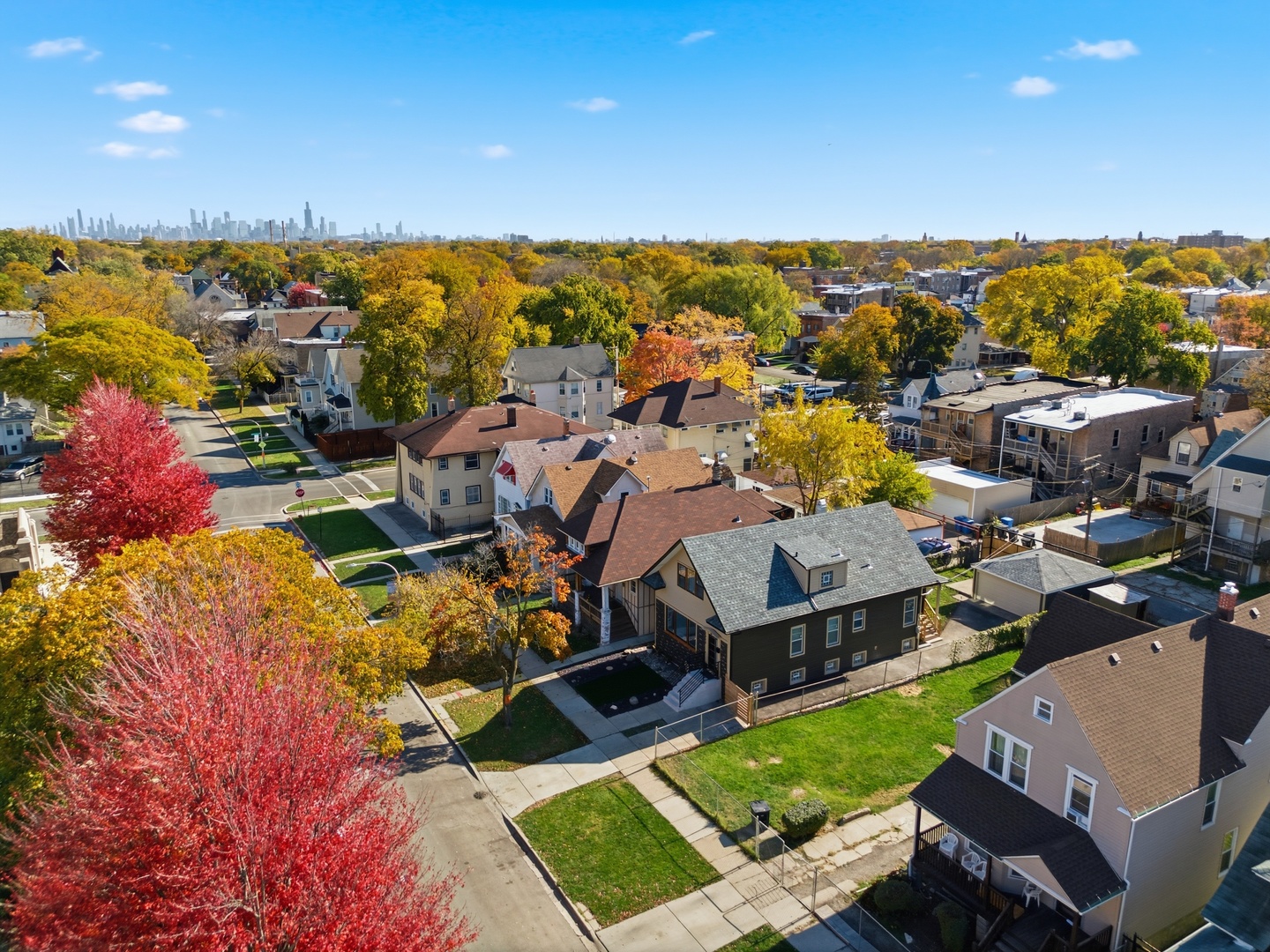 5915 West Iowa Street Chicago, IL 60651 - Photo 19 of 35 an aerial view of a house with a garden