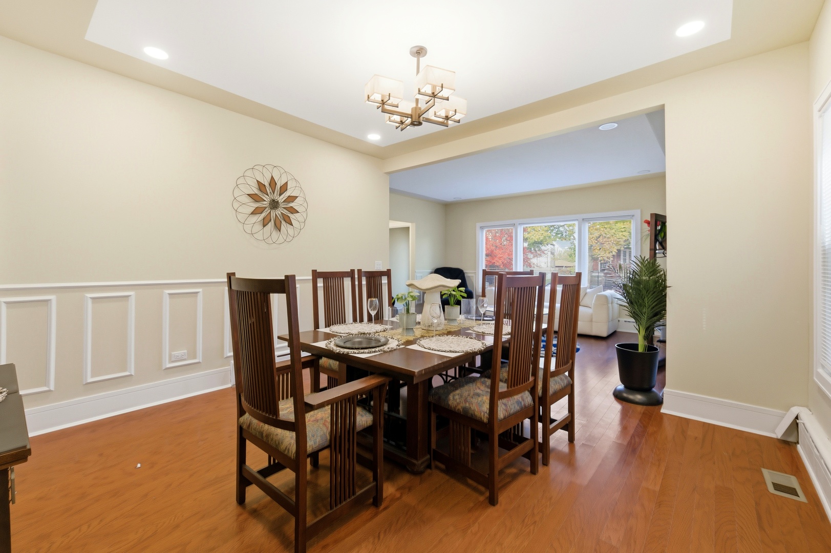 5915 West Iowa Street Chicago, IL 60651 - Photo 33 of 35 a view of a dining room with furniture and wooden floor