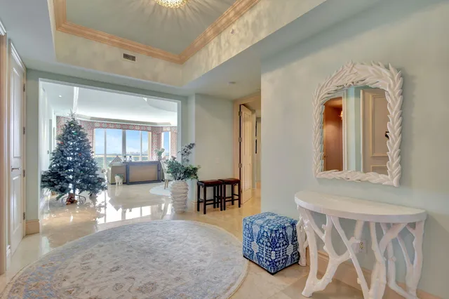 view of a livingroom with a chandelier