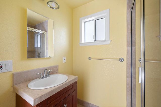 a side view of a backyard