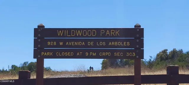 a view of a dry yard with mountains in the background