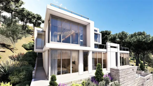 a view of a house with a porch