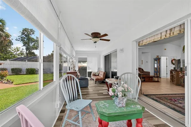 a view of living room and patio