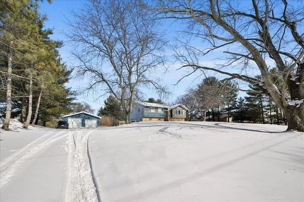 a street view covered with snow