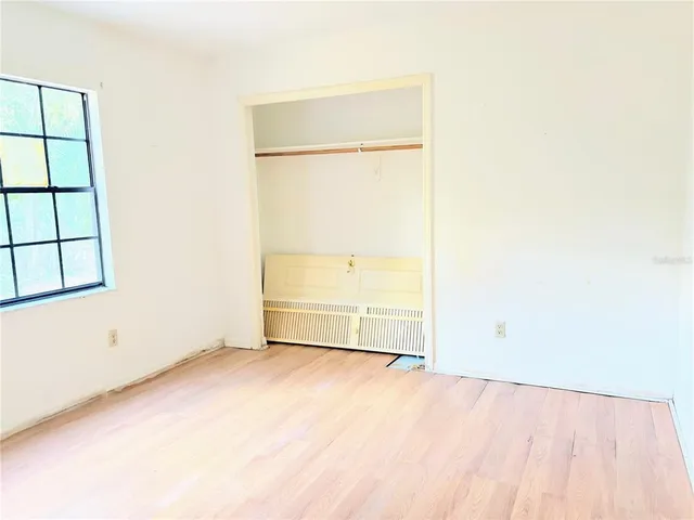 an empty room with a window