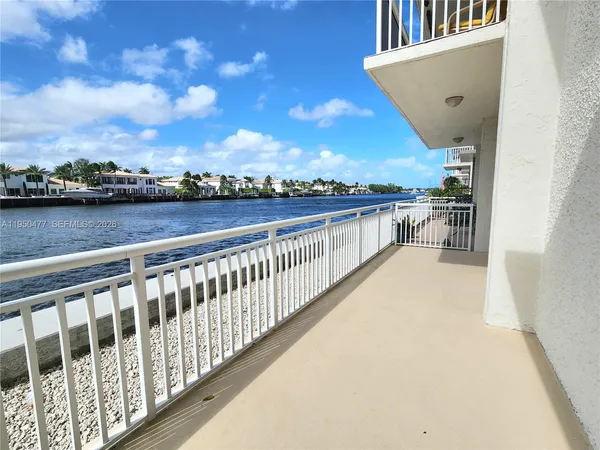 a view of balcony with city view