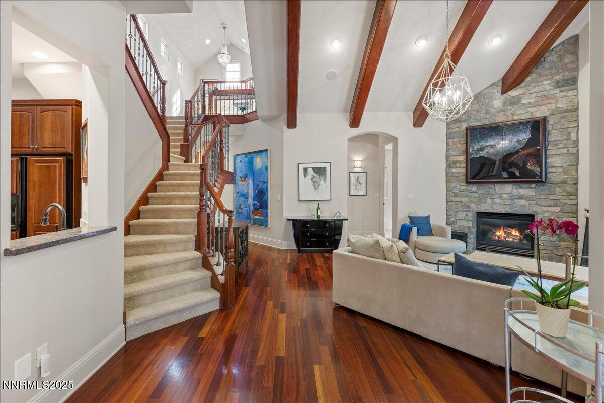 6355 Wetzel Court Reno, NV 89511 - Photo 14 of 38 a living room with furniture and a fireplace