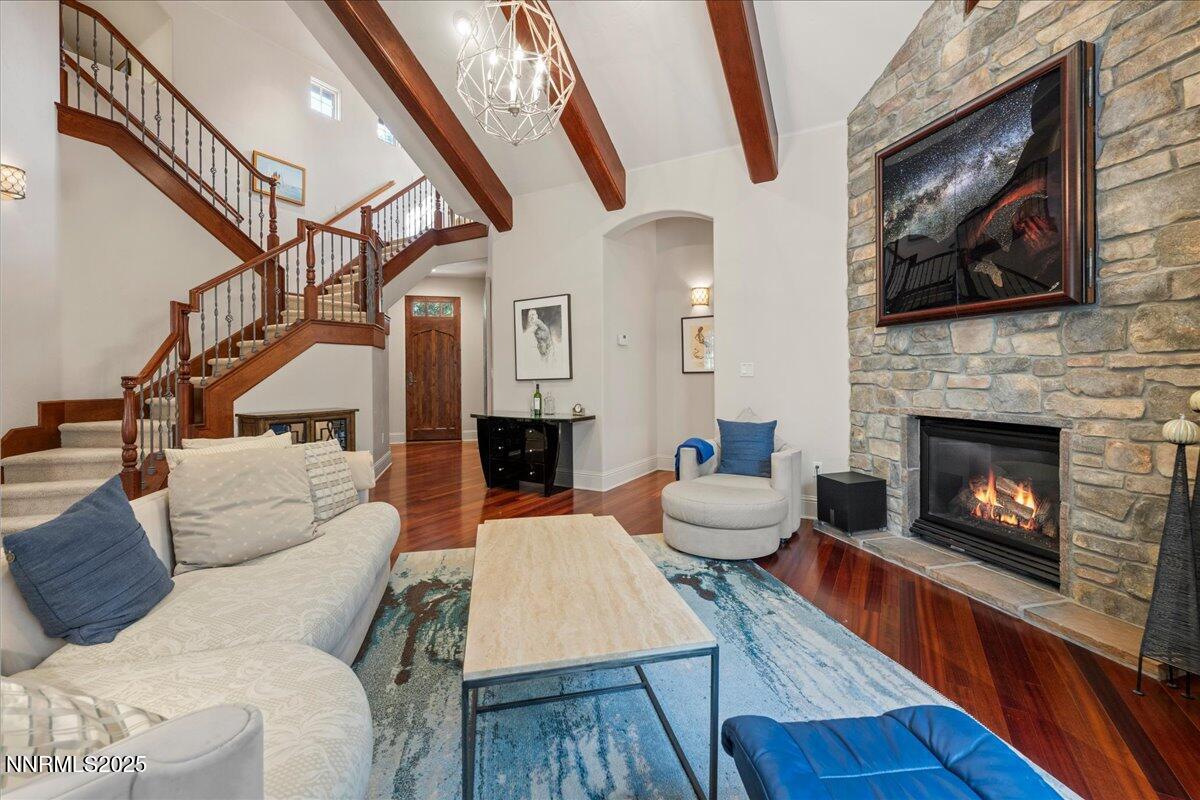 6355 Wetzel Court Reno, NV 89511 - Photo 4 of 38 a living room with furniture and a fireplace