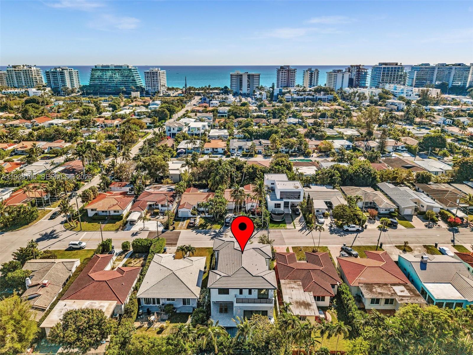 9264 Dickens Avenue Surfside, FL 33154 - Photo 45 of 46 an aerial view of residential houses with city view