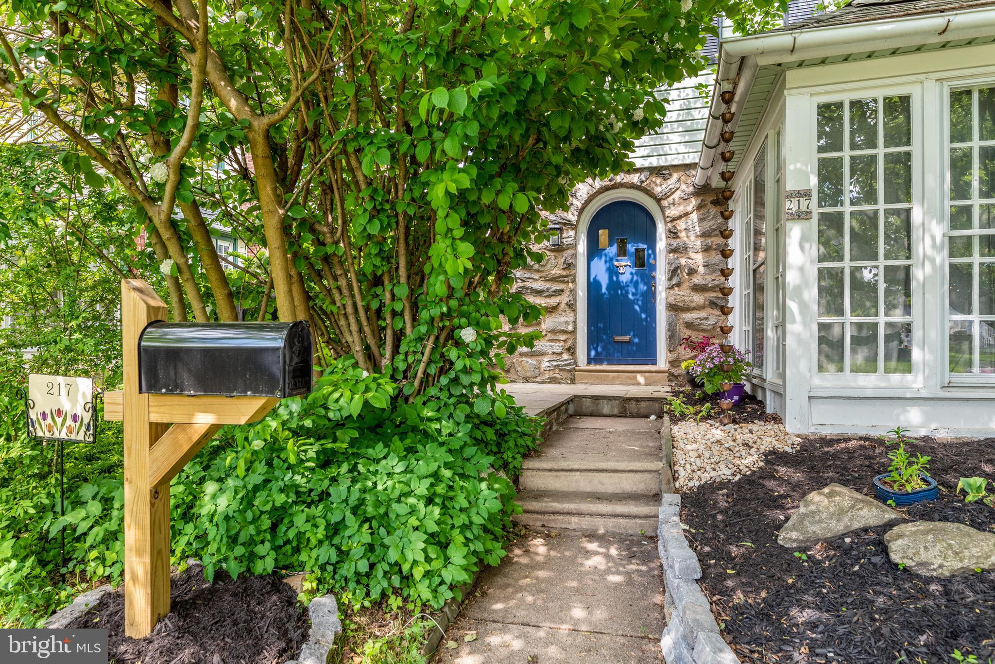 217 Rockglen Road Wynnewood, PA 19096 - Photo 4 of 17 Front Walkway to Front Door
