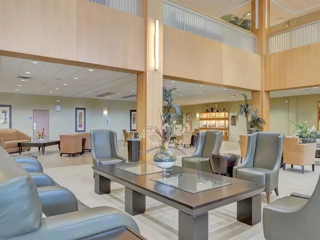 a view of an outdoor space and tennis court