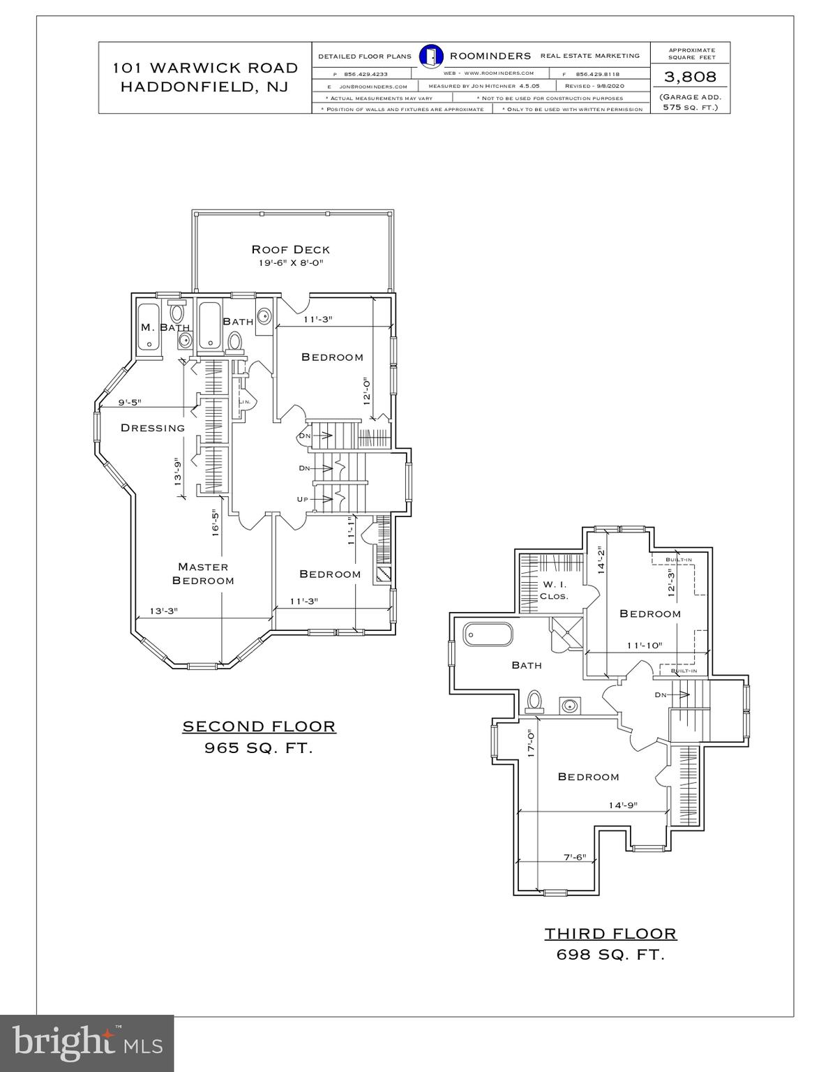 101 Warwick Road Haddonfield, NJ 08033 - Photo 3 of 55 Floor plans - 2nd & 3rd Floor