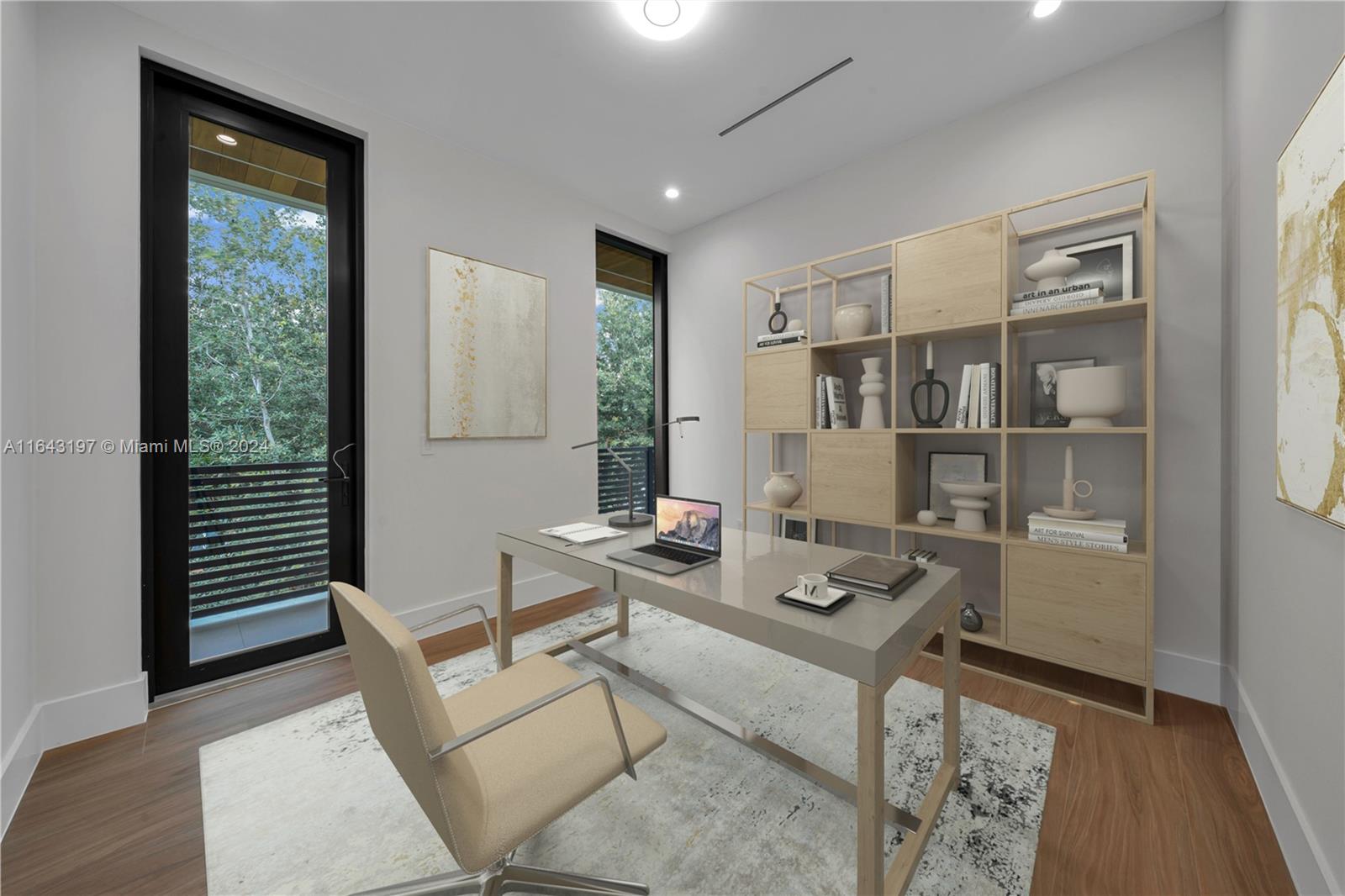 8821 Southwest 56th Street Miami, FL 33165 - Photo 23 of 49 a view of a workspace with furniture and a window