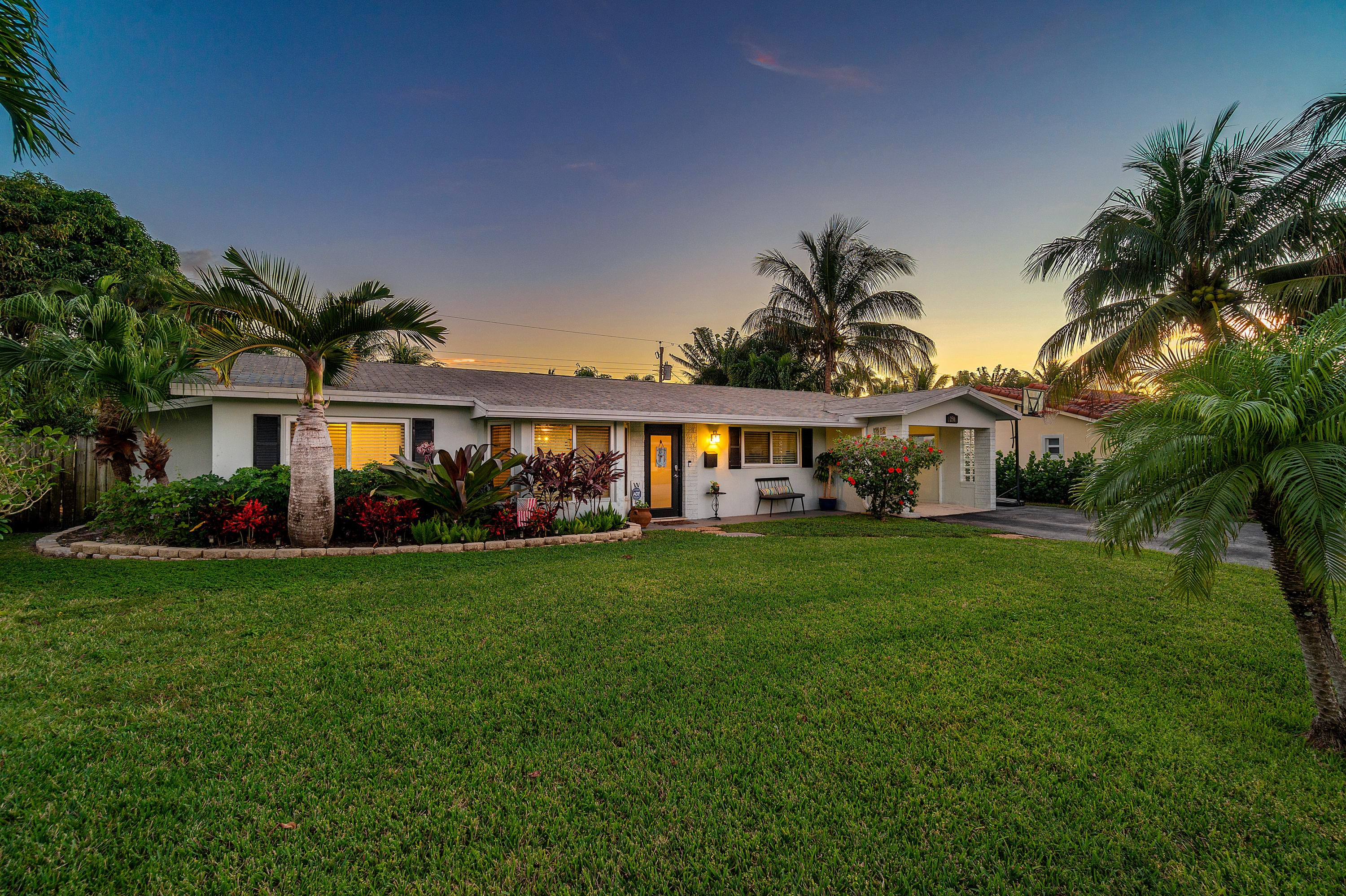 250 Southwest 13th Street Boca Raton, FL 33432 - Photo 1 of 41 Front Elevation Sunset