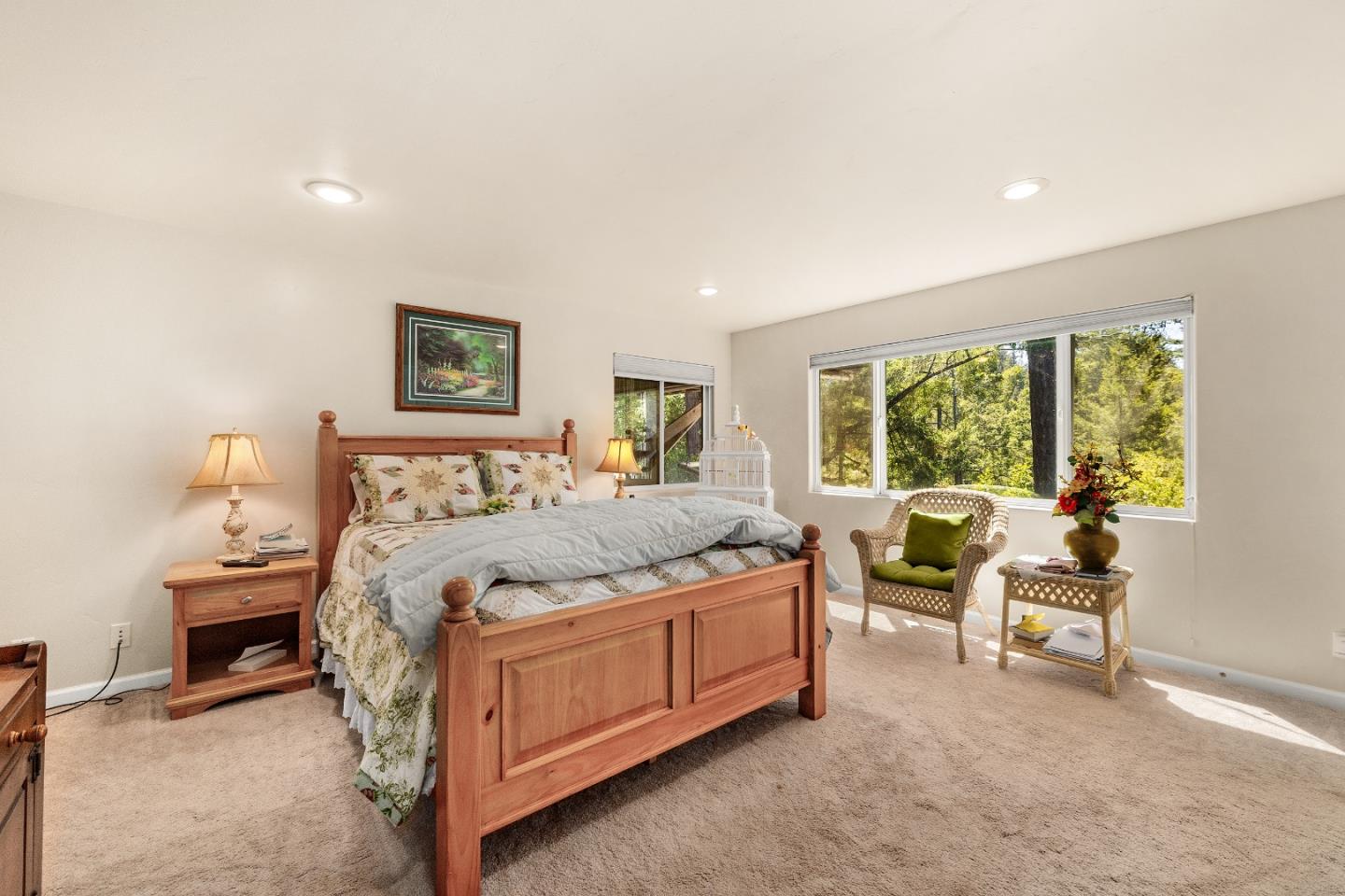 2000 Glen Canyon Road Santa Cruz, CA 95060 - Photo 19 of 41 a bedroom with a bed and a table in it