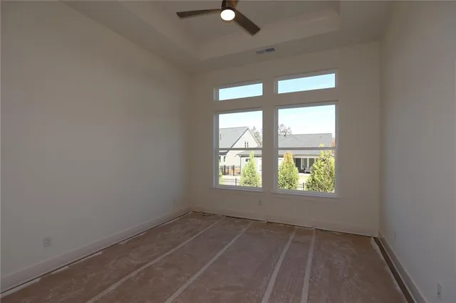 an empty room with a window