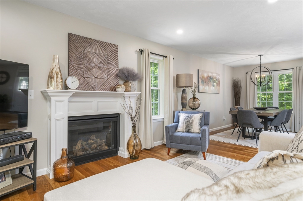 16 Farnum Street, Unit 16 Uxbridge, MA 01569 - Photo 7 of 34 a living room with furniture and a fireplace