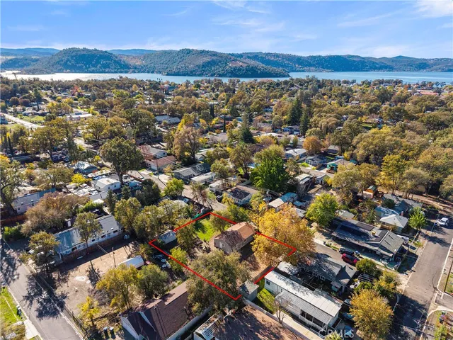 an aerial view of residential building with outdoor space