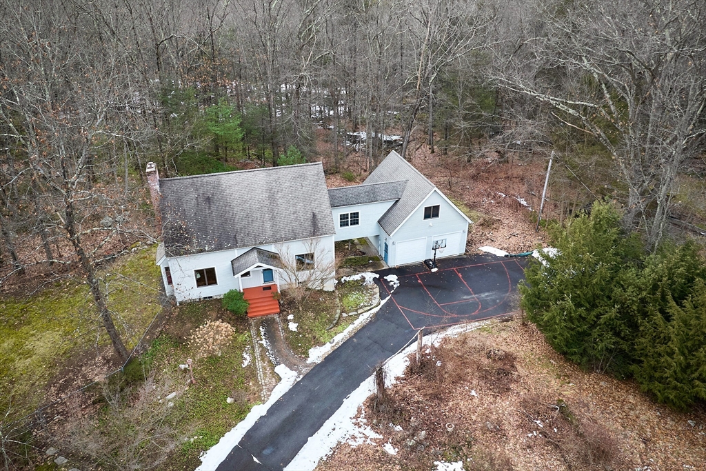130 Coles Meadow Road Northampton, MA 01060 - Photo 35 of 42 an aerial view of a house with a yard basket ball court and outdoor seating