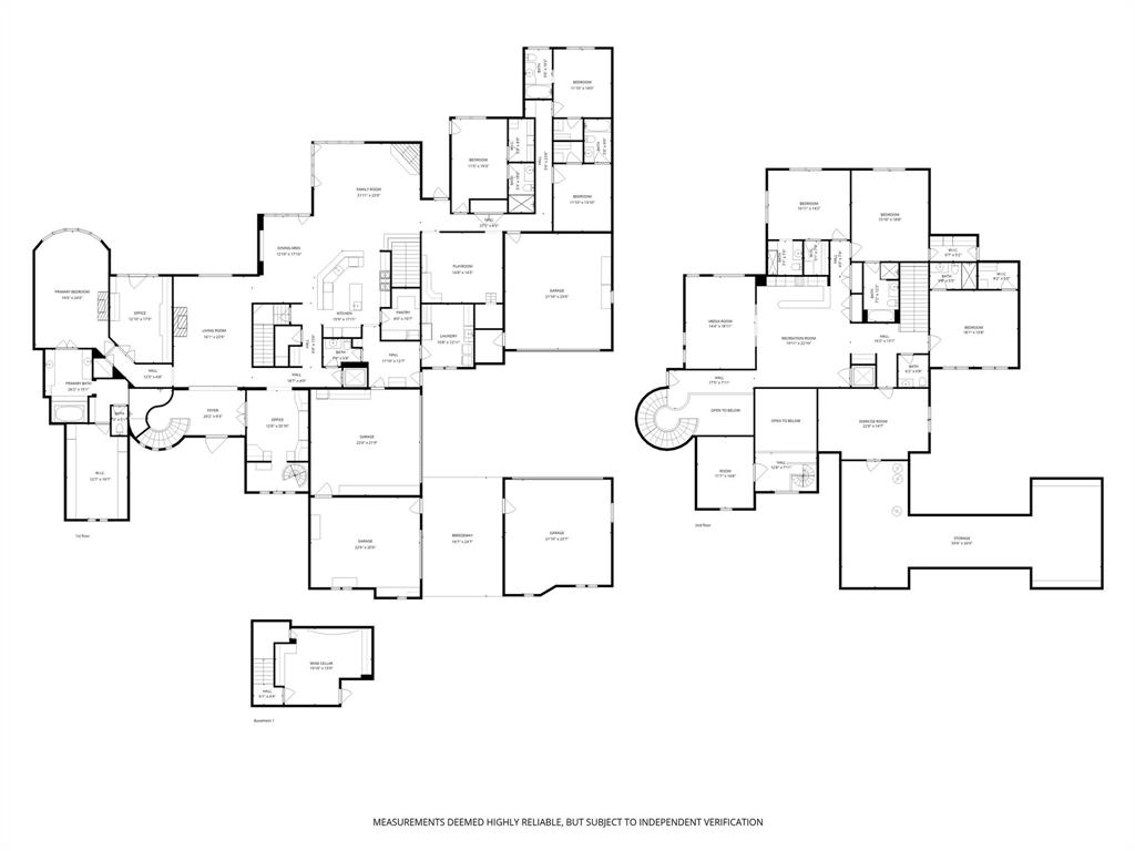 9 Victory Lane Double Oak, TX 75077 - Photo 40 of 40 Floor plan illustration showing the expansive layout and thoughtful design of this nearly 9,000-square-foot estate. The plan highlights the home’s generous living spaces and multiple entertainment areas.