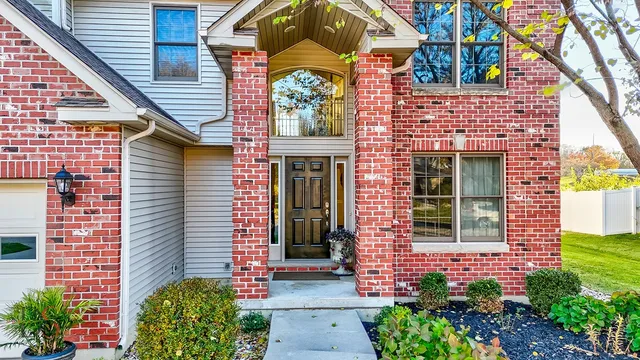 a front view of a house