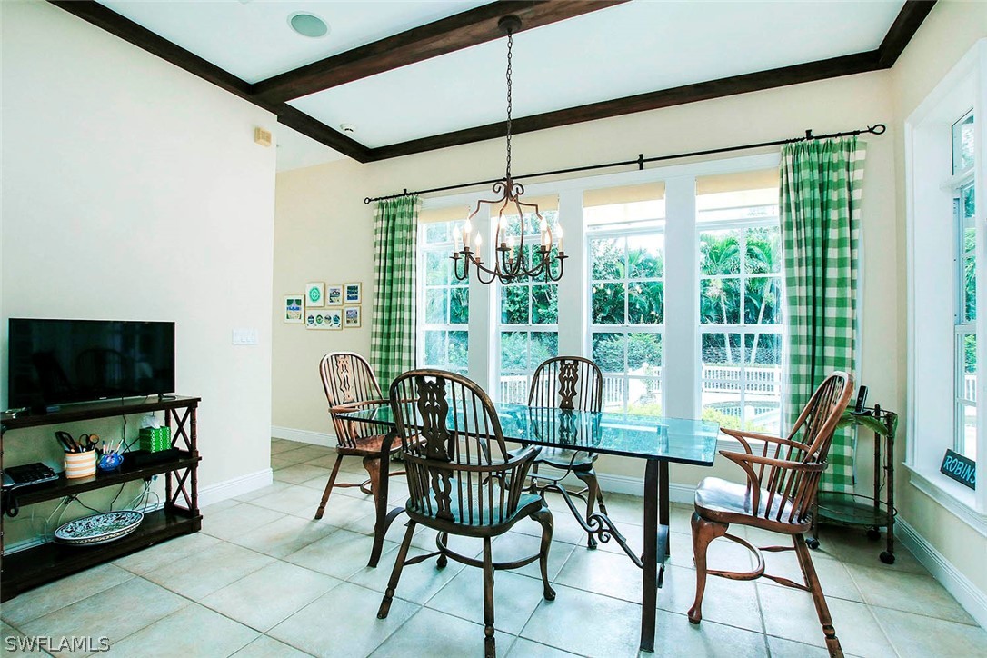 1358 Sand Castle Road Sanibel, FL 33957 - Photo 9 of 26 a view of a dining room with furniture window and outside view