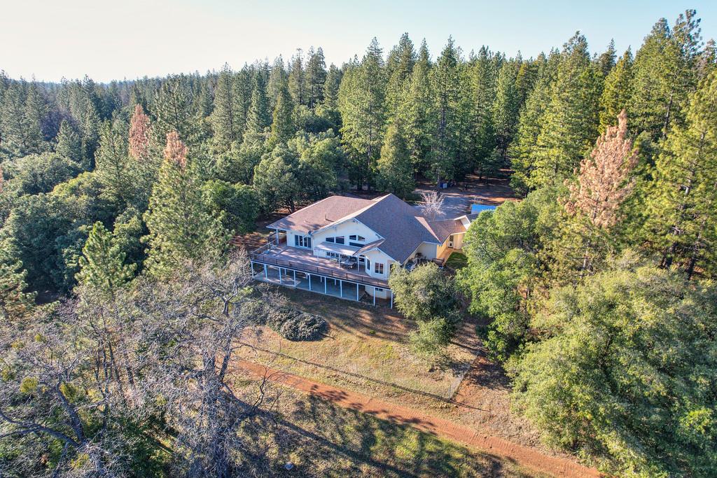 24200 Golden Ridge Drive Volcano, CA 95689 - Photo 11 of 58 an aerial view of a house with a yard