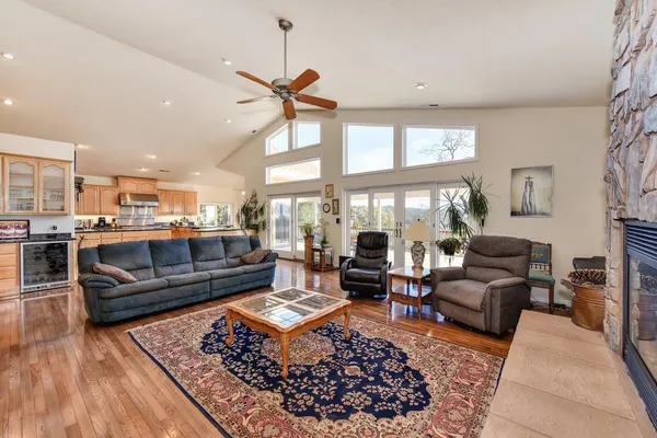 a living room with a couch and a flat screen tv