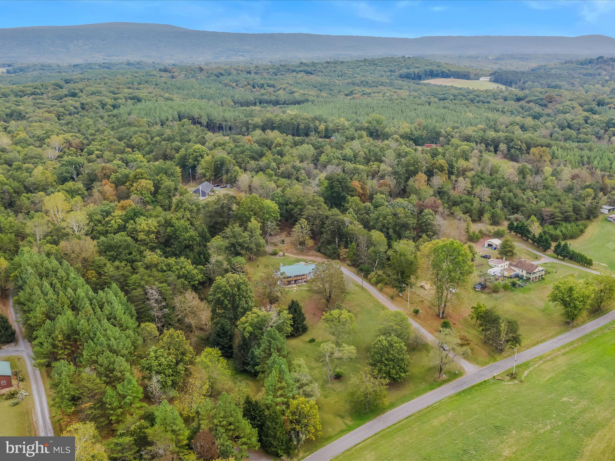 3939 Virginia Line Road Berkeley Springs, WV 25411 - Photo 43 of 51 a view of a lush green forest with trees and some houses