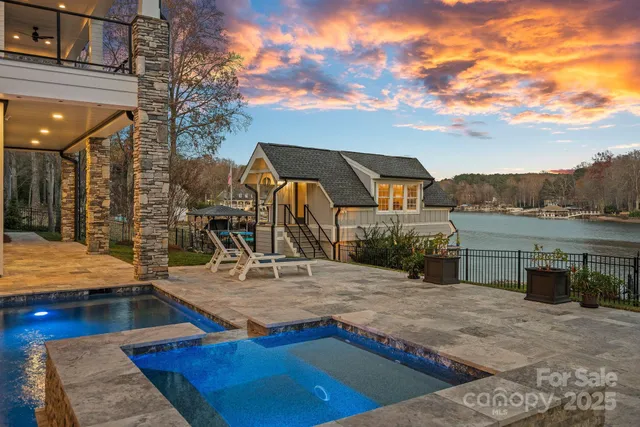 a view of a terrace with furniture