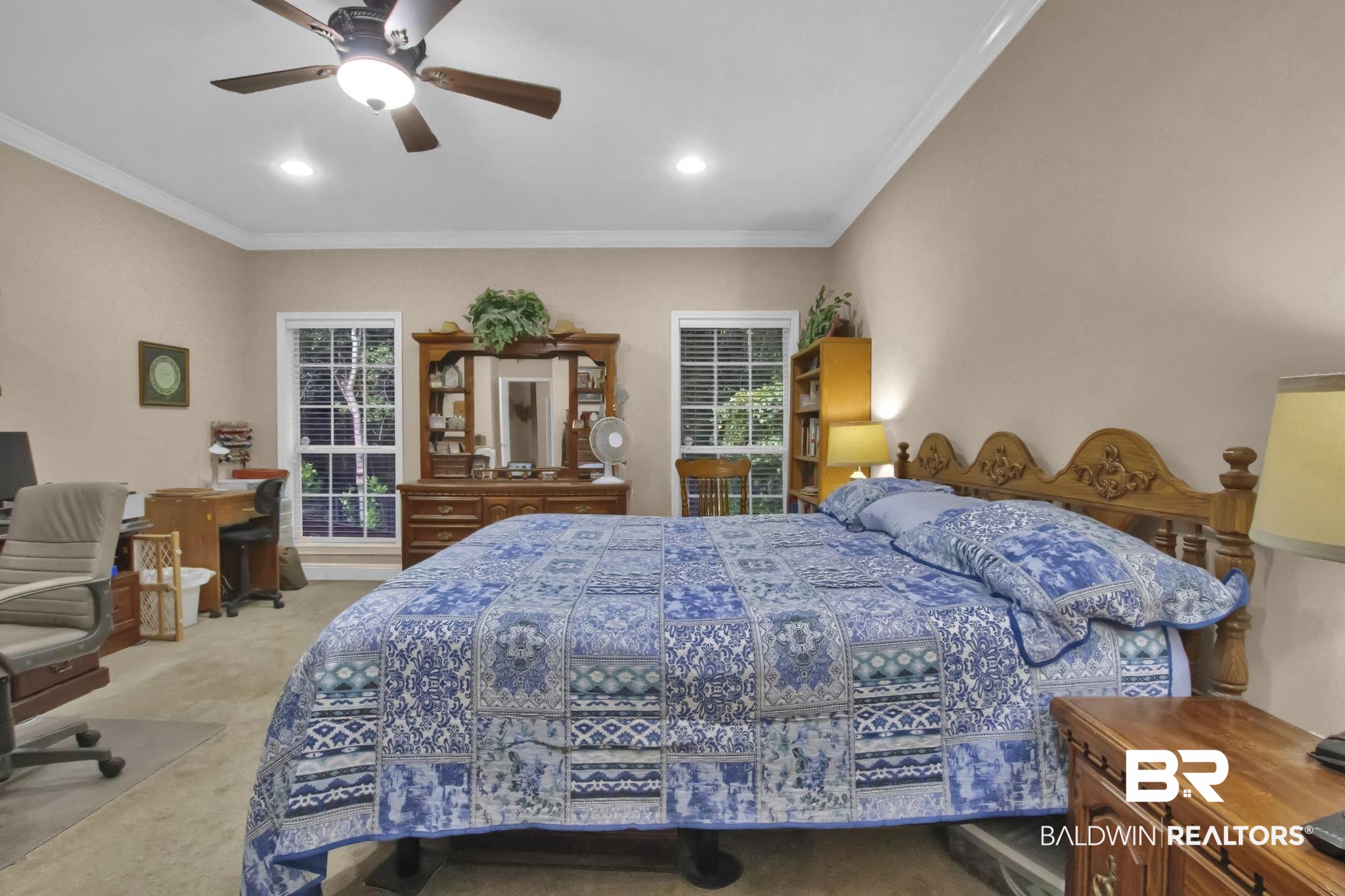 1 Bens Bluff Daphne, AL 36527 - Photo 25 of 56 Carpeted bedroom featuring ceiling fan and crown molding