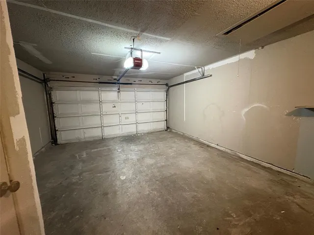a view of a garage