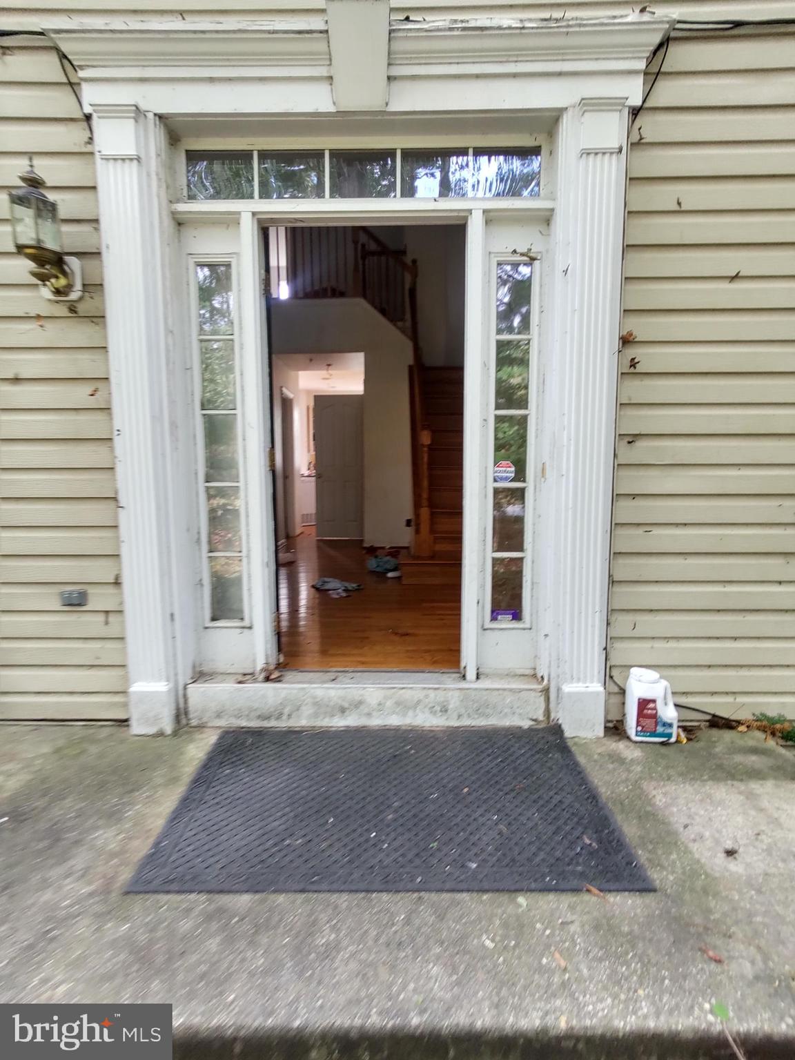 a view of a front door of the house