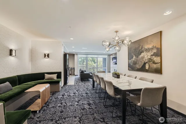 a view of parking garage with cars