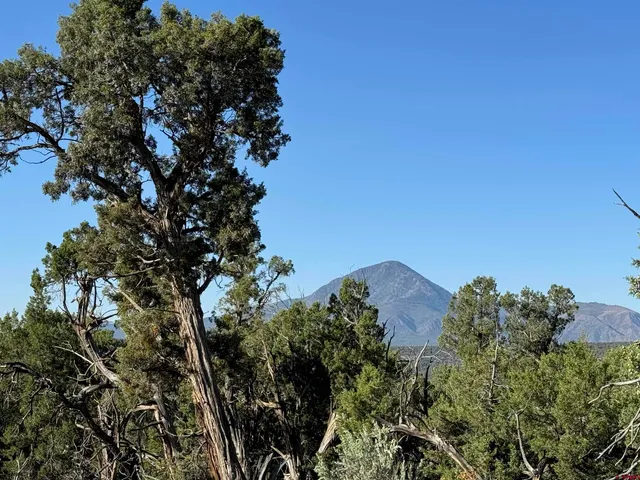 a view of a large outdoor space with mountain view