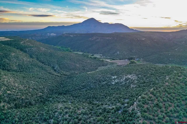 a view of an outdoor space and mountain view