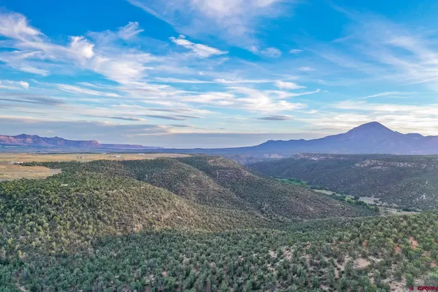 a view of an outdoor space with mountain view