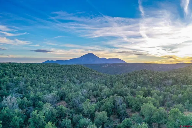 a view of a and mountain