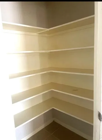 a close up view of a closet